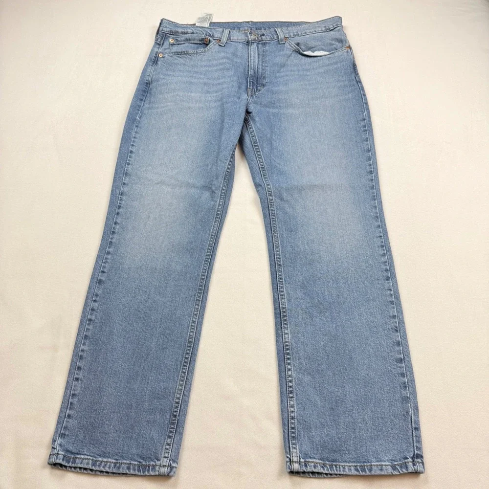 Levis 514 Straight Fit Mens Jeans W36‎ L30 Blue Denim Medium Wash 00514-1593